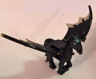 Thestral -  Horse, Skeletal with Wings Swept Back, White Eyes Pattern, Harry Potter